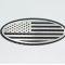 American Car Craft 2005-2014 Ford F150 Tailgate Emblem Replacement- Carbon fiber Base with Brushed American Flag Top Plate 762003