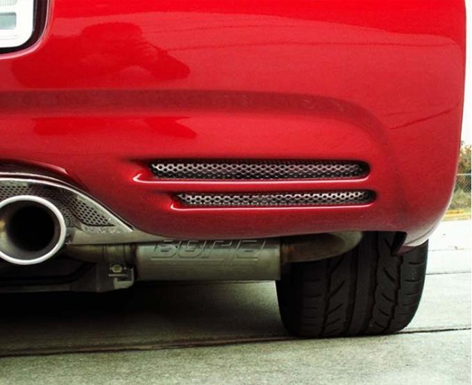 American Car Craft 1997-2004 C5/Z06 Corvette - Rear Bumper Grilles 2Pc, Perforated Stainless Steel 032016