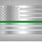 American Car Craft American Flag Emblem 1 or 2 Piece Set, Stainless Steel (Thin Red Line) 142031
