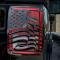 American Car Craft 2007-2018 Jeep Wrangler JK/JKU - US Flag Tail Light Covers, Stainless Steel (Brushed Satin) 142092