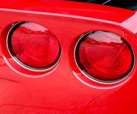 American Car Craft 2005-2013 C6 Corvette - Taillight Trim Kit 4Pc, Chrome Vinyl 042089