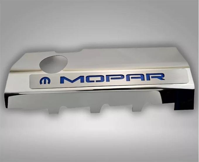 American Car Craft 2015-2024 Challenger 6.4 Fuel Rail Covers Polished with Mopar Top Plates, AUTOMATIC 153128