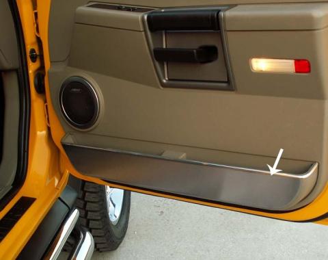 American Car Craft 2003-2007 Hummer H2 - Door Guards Front 2Pc, Brushed Stainless Steel 491005