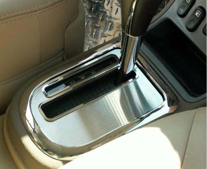 American Car Craft 2006-2008 HHR - Shifter Insert Brushed with Polished Ring, Stainless Steel 421003