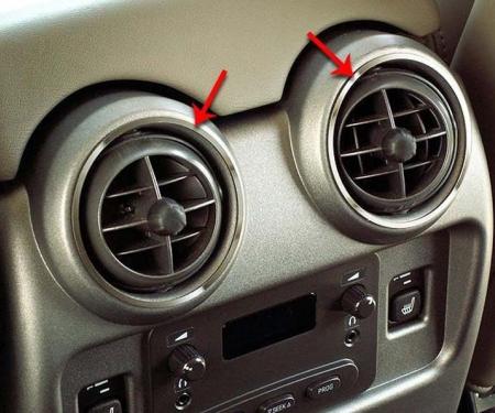 American Car Craft 2003-2007 Hummer H2 - AC Vent Rings Rear 2Pc, Polished Stainless Steel 491017