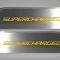 American Car Craft 2010-2015 Camaro - Door Panel Kick Plates 'SUPERCHARGED' 2Pc, Brushed Stainless, Choose Inlay Color 101028