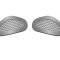 American Car Craft 2010-2013 Nissan GT-R - Front Seat Trim 4Pc, Perforated Stainless Steel 161012