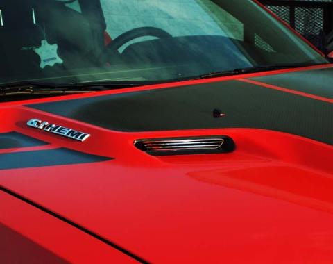 American Car Craft 2008-2014 Challenger - Hood Scoop Billet Style 2Pc, Polished Stainless Steel 152012