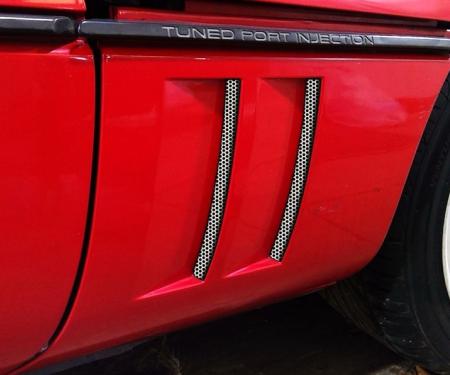 American Car Craft 1984-1990 C4 Corvette - Side Vent Grille Perforated 4Pc, Polished Finish 022002