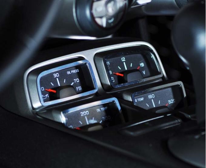 American Car Craft 2010-2015 Camaro - Gauge Cluster Trim 4Pc, Polished Stainless Steel 101011
