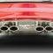 American Car Craft 1997-2004 C5/Z06 Corvette- Exhaust Filler Panel for Stock Exhaust, Anniv. Emblem, Stainless Steel 032002