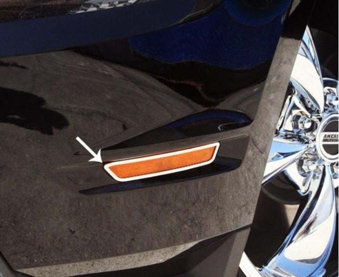American Car Craft 2013-2014 Mustang - Side Marker Light Bezels 4Pc, Stainless Steel 272026