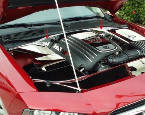 American Car Craft 2005-2010 Chrysler 300 /Dodge Charger/Magnum 5.7 - False Firewall, Polished Stainless Steel 303005