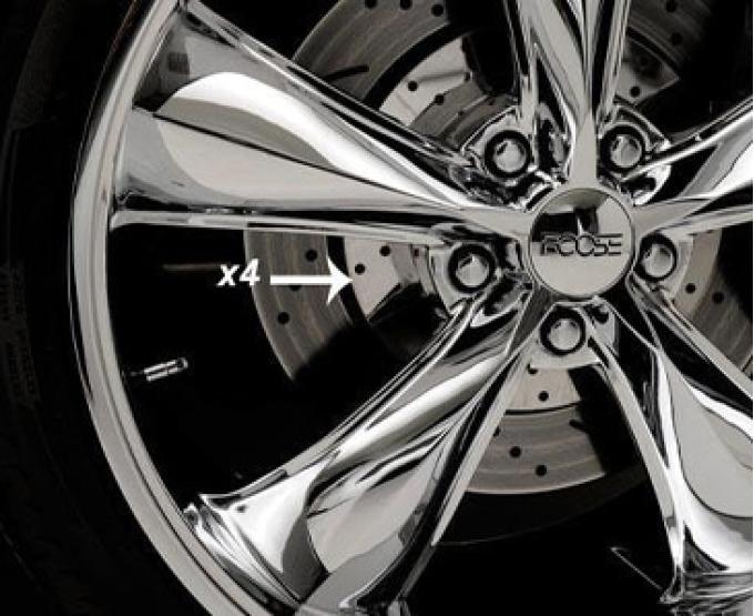 American Car Craft 2010-2013 Camaro SS - Inner Brake Rotor Covers Drilled Style 4Pc, Polished Stainless Steel 102034