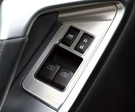 American Car Craft 2010-2013 Nissan GT-R - Door Handle Control Trim Plate 2Pc, Brushed/Polished Stainless Steel 161013