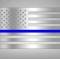 American Car Craft American Flag Emblem 1 or 2 Piece Set, Stainless Steel (Thin Red Line) 142031
