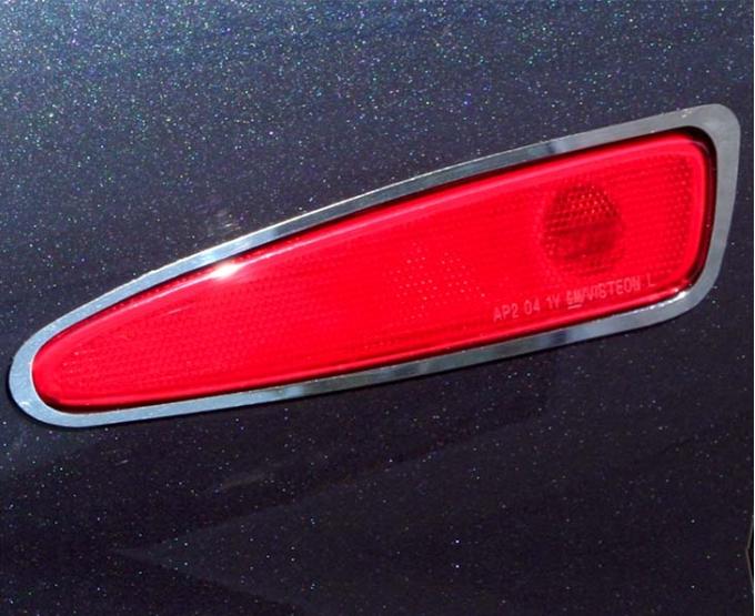 American Car Craft 2006-2013 C6 Corvette - Side Marker Light Trim 4Pc, Polished Stainless Steel 042066