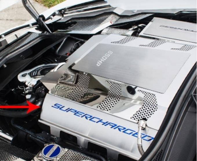 American Car Craft 2015-2019 C7 Z06 Corvette - Fuel Rail Covers SUPERCHARGED 2Pc, Stainless Steel, Choose Color 053088