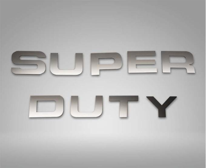 American Car Craft 2012-2016 Ford F-350 - 'Super Duty' Letter Inserts, Polished Stainless Steel 782001