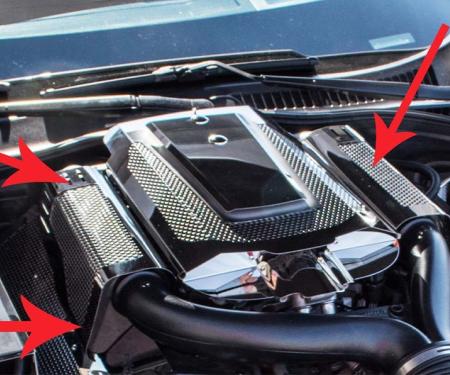 American Car Craft 2006-2009 Cadillac XLR-V - Perforated Factory Air Tube Covers 2Pc, Polished Stainless Steel 123014