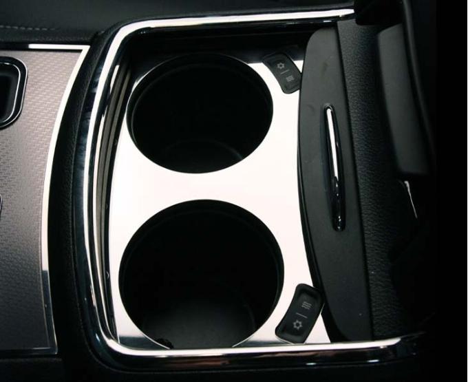 American Car Craft 2011-2013 Dodge Charger - Cup Holder Trim Plate, Polished Stainless Steel 331011