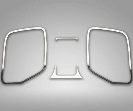 American Car Craft 2010-2015 Camaro - Dashboard Gauge Cluster Trim Kit 4Pc, Polished Stainless Steel 101058