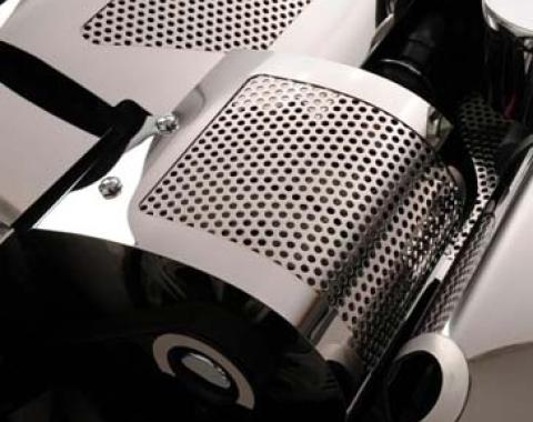 American Car Craft 1997-2004 C5/Z06 Corvette - Alternator Cover Perforated, Polished Stainless Steel 033051
