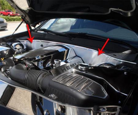 American Car Craft 2009-2018 Dodge Charger/Chrysler 300 5.7L - Custom False Firewall, Stainless Steel (Brushed) 333017