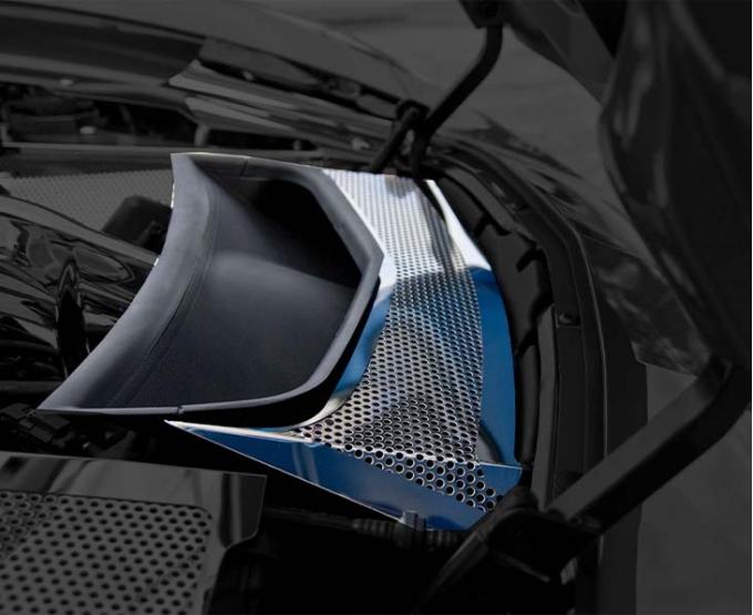 American Car Craft 2014-2019 Corvette Z06/Z51/C7 Stingray - Vent Tube Cover, Stainless Steel (Solid) 053085-SOLID
