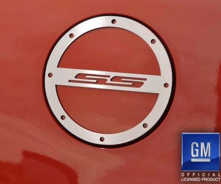 American Car Craft 2010-2019 Camaro SS - Fuel Cap Cover "SS" Style, Stainless Steel (Polished) 102013