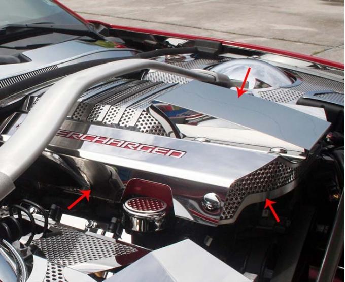 American Car Craft 2012-2015 Camaro ZL1 - Supercharger Engine Shroud, Stainless Steel 103058