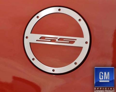 American Car Craft 2010-2019 Camaro SS - Fuel Cap Cover "SS" Style, Stainless Steel (Polished) 102013
