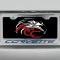 American Car Craft 2005-2013 C6 Corvette - License Plate Frame CORVETTE Inlay Lettering, Brushed Stainless, Choose Color 042110