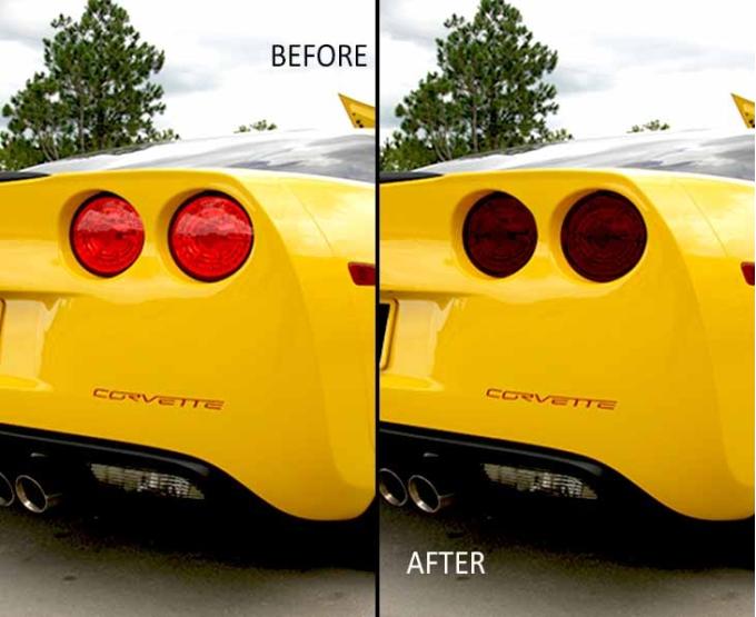 American Car Craft 2005-2013 C6 Corvette - Tail Light Covers 4Pc, Vinyl Blackout Kit 042072