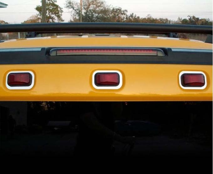 American Car Craft 2003-2013 Hummer H2 - Rear Running Light Trim 3Pc, Polished Stainless Steel 492005