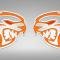 American Car Craft 2015-2023 Dodge Challenger Hellcat Redeye - Redeye Hellcat Badges 2pc Brushed Stainless Steel (Sublime Green Inlay) 152058-SBGR