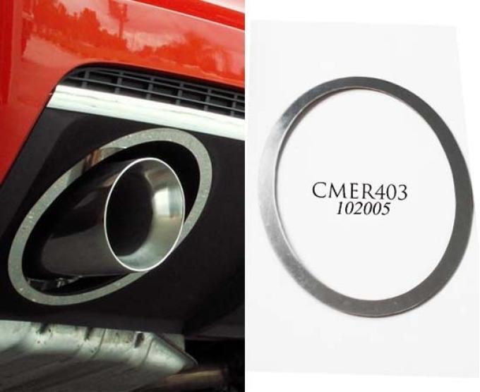 American Car Craft 2010-2013 Camaro - Trim Rings for Exhaust, Full OVAL Style 2Pc, Polished Stainless Steel 102005
