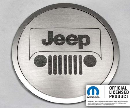 American Car Craft 2007-2018 Jeep Wrangler JK/2018+ JL/2018-2023 - A/C Duct Trim Plates, Etched Jeep Logo 4Pc, Stainless Steel 141001