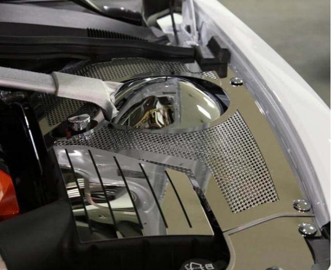 American Car Craft 2011-2015 Camaro SS/ZL1 - Deluxe Dress Kit - Inner Fenders, Fuse Box, Battery, Shock Twr, Perforated Stainless 103053