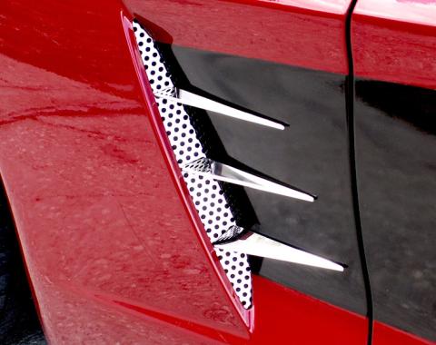 American Car Craft 2005-2013 C6 Corvette - Vent Spears with Perforated Vents 8Pc, Polished Stainless Steel 042047