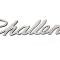American Car Craft Challenger - 'Challenger' Script Style Side Fender Emblem Badge 2Pc, Stainless Steel, Choose Finish 152047-P | Polished