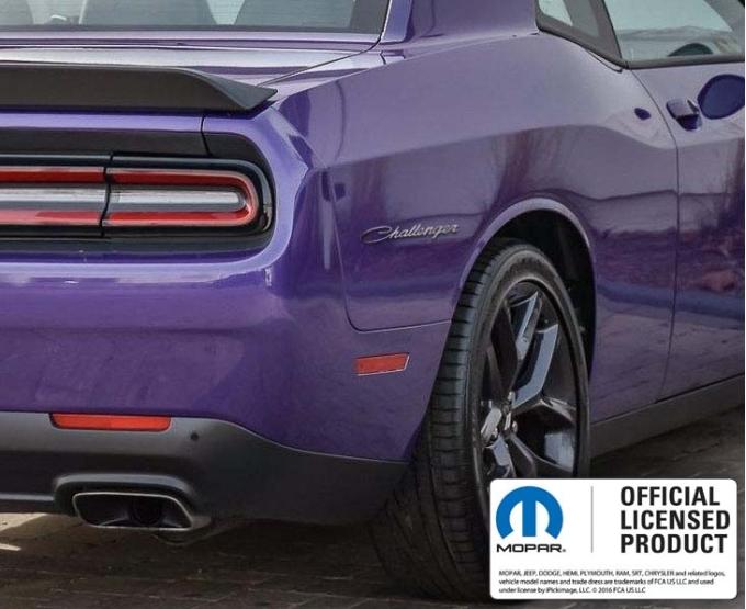 American Car Craft Challenger - 'Challenger' Script Style Side Fender Emblem Badge 2Pc, Stainless Steel, Choose Finish 152047-P | Polished