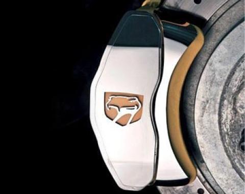 American Car Craft 1992-2002 Dodge Viper - Rear Brake Caliper Covers with Viper Head 2Pc, Polished Stainless Steel 962034