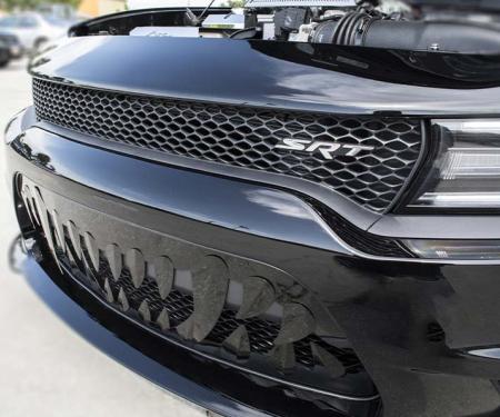American Car Craft 2015-2019 Charger Hellcat/Scat Pack - Sabretooth Grille, Stainless Steel (Brushed Stainless Steel) 332024