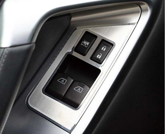 American Car Craft 2010-2013 Nissan GT-R - Door Handle Control Trim Plate 2Pc, Brushed/Polished Stainless Steel 161013