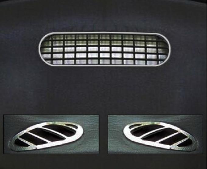 American Car Craft 2001-2005 PT Cruiser - Defroster Trim Kit 3pc, Polished Stainless Steel 711023
