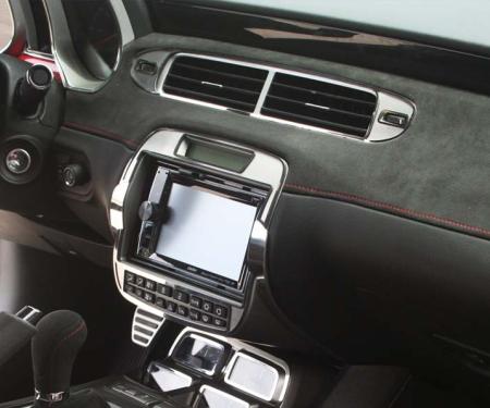 American Car Craft 2012-2015 Camaro - A/C Vent Trim Brushed/Polished Center Kit, Stainless Steel 101020