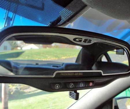 American Car Craft 2008-2009 Pontiac G8/GT - Rear View Mirror Trim [On-Star], Brushed Stainless Steel 221003
