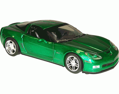 Corvette 2007 Green Machine Z06 Made in 2006 1/24 Die Cast