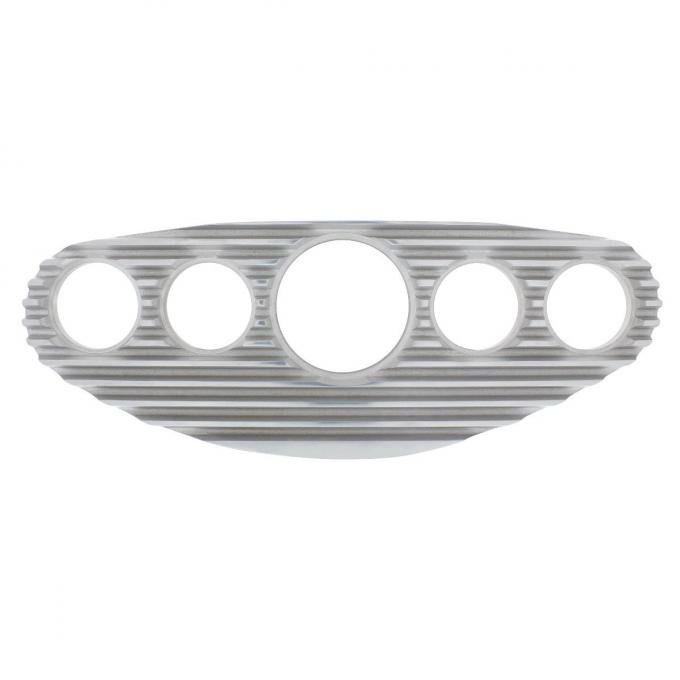 United Pacific Finned Style Aluminum 5-Gauge Dash Panel 110480